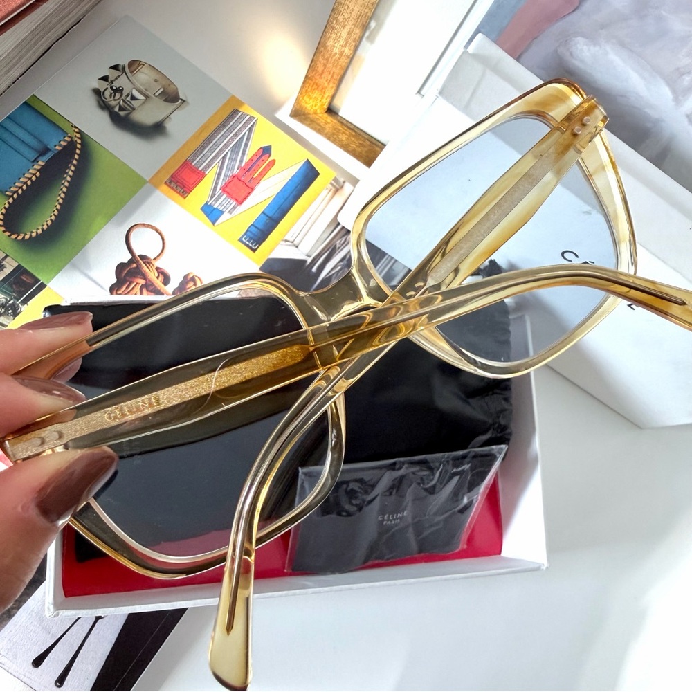 NIB Celine Tinted Square Cat‎ Eye Sunglasses - Picture 3 of 9